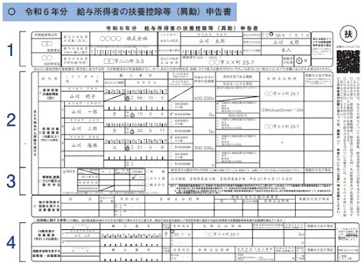 令和 6 年分　給与所得者の扶養控除等（異動）申告書