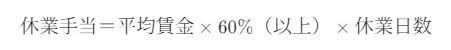 休業手当の計算式